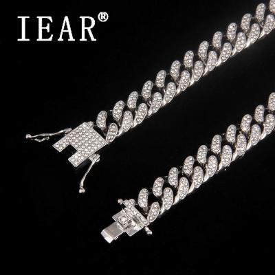 China Wholesale Custom Hiphop IEAR Jewelry Necklace Gold Plated Jewelry Necklace For Man Cuban Link Necklace for sale