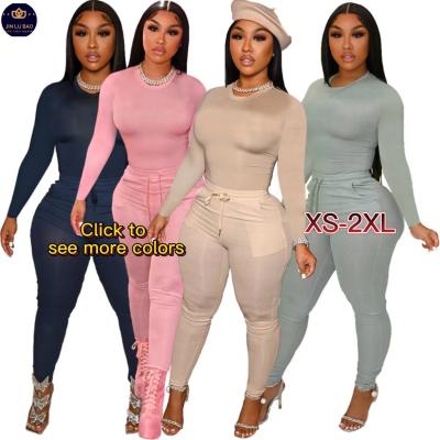 China 2022 Fashion New Arrival Breathable Shorts For Women Sets Stacked Pants Solid Color 2 Piece Women Outfit for sale