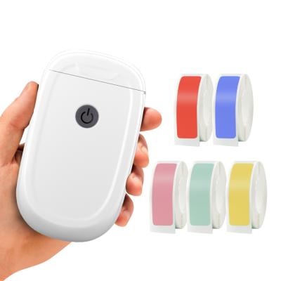 China Black and White Adhesive Label Printer Wireless Sticker Mobile Phone Connected Mini Portable Label Printer for sale