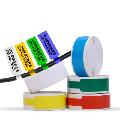 China oil-proof/waterproof/anti-scratch thermal paper label rolls colorful cable label stickers for machine part classification waterproof, anti-scratch for sale