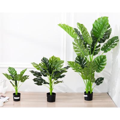 China Natural Hot Selling Artificial Plants Touch With Pots Artificial Plants Decorative Artificial Monstera For Home Decor for sale