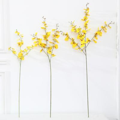 China Natural high quality forks oncidium touch 3/5 artificial flowers wedding silk flower weddings arrangement for sale