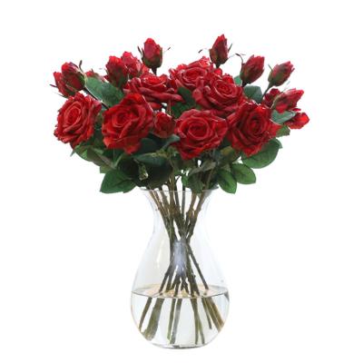 China Wholesale Natural Touch Artificial Flower Preserved Roses Artificial Rose Flower For Wedding Decoration for sale