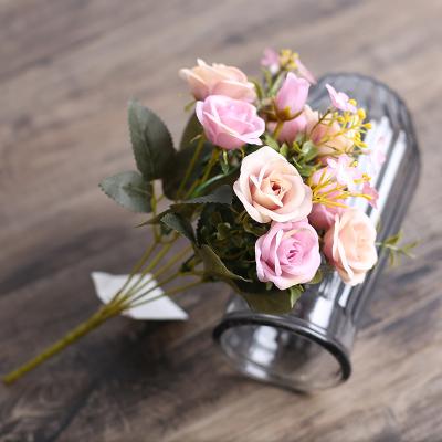 China High simulation wholesale fake rose bouquet roses forever artificial rose artificial flowers for wedding decoration for sale