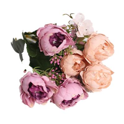 China Peony Wedding Artificial Peony Peonies Group Artificial Flowers Wholesale High Quality Eco-friendly Flowers For Home Decoration for sale