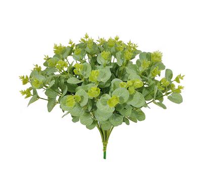 China Hot Selling Natural Touch Artificial Amazon Leaf Eucalyptus Leaves Artificial Plant For Wedding Decoration And Home Decor for sale