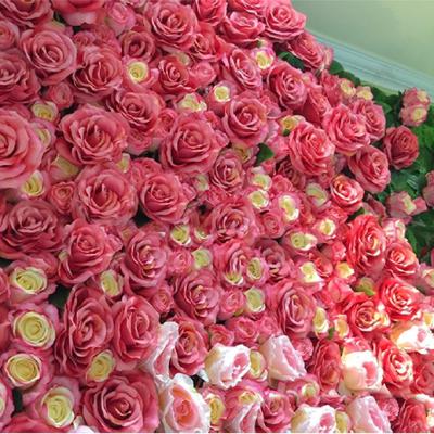 China 2021 factory direct sale cheap material eco-friendly artificial flower wall to wedding decoration backdrop for sale