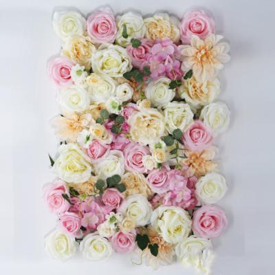 China Eco-friendly Wholesale Artificial Flower Wall Fake Flower Backdrop Wall Decoration For Wedding Decoration for sale