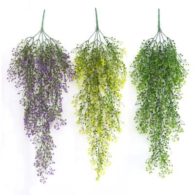 China Hot Selling High Simulation Amazon Artificial Flowers Vine Hanging Plant Artificial Garland For Garden Decoration for sale