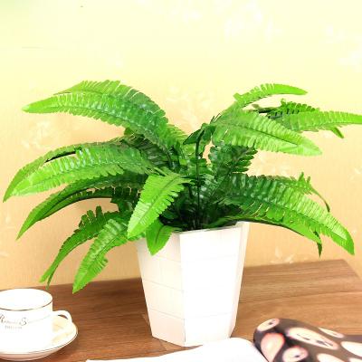 China High Simulation Wholesale Fake Ferns Artificial Fern Leaves Plant Potted Artificial Boston Fern For Home Decoration And Garden for sale