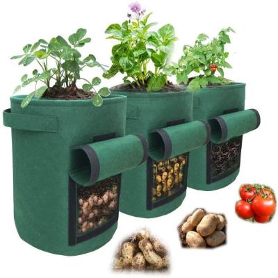 China Garden bags for plant geotextile nonwoven fabric for plant pot grow bag potato planter grow bag for sale