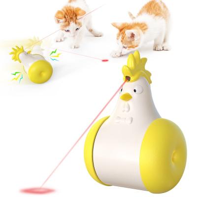 China OEM Toy Squeaky Cat Toy Fun Chicken Movable Form Viable Pet Interactive Pet Toys With Infrared Function for sale