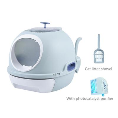 China Stocked The Most Durable Self Cleaning Products Cat Litter Box With Sunroof And Plastic Deluxe Plasma Scrubber for sale