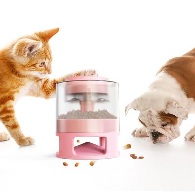 China Viable Smart Dog Travel Bowl Food Self-control Pet Driver Pink Smart Pet Feeder for sale