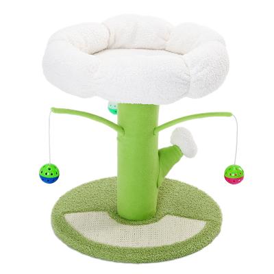 China Viable Wholesale Flower Cat Tree Platform Scratching Posts Cat Flower Tree for sale