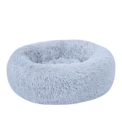 China Soft Dog Cat Plus Velvet Pet Bed Round PV Plush Dog Bed Plush Dog Bed High Quality Warm Super Waterproof Pet Bed for sale