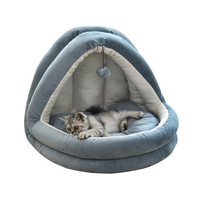 China Breathable Cat Bed Villa Classical Warm Pet Cave Novelty Pet Bed Cat House Four Seasons Washed for sale