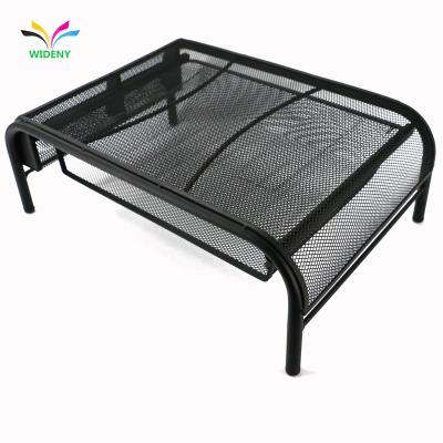 China Home PC Office Desk Supplies Metal Mesh Monitor Stand For Computer POS Desk for sale