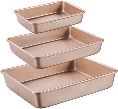 China Sustainable Manufacturing Suppliers Non-Stick Deep Pans Sets For Oven for sale