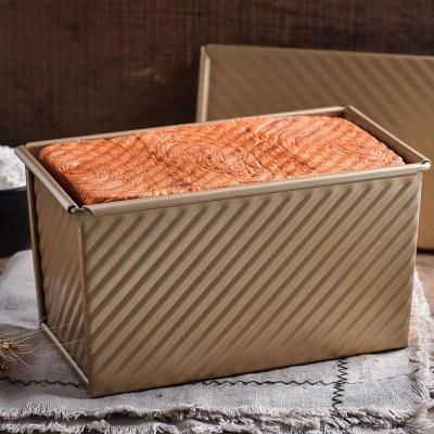 China Sustainable Bakeware Loaf Pan with Lid, Bakeware Non-Stick Carbon Steel Bread Toast Pan with Cover for Baking Bread for sale