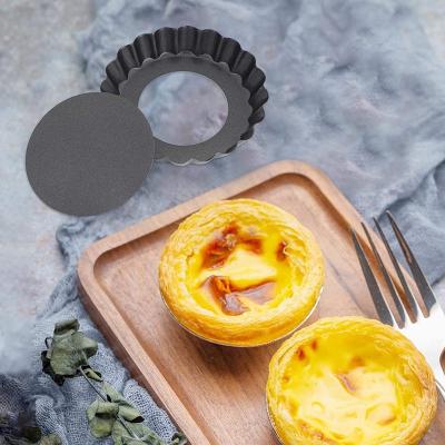 China Hot Products Viable For Import 4 Inch 6 Set Of Non-Stick Mini Tart Tins Removable Bottom for sale