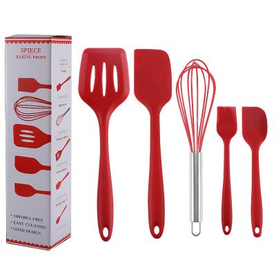 China Cake Making Hot Selling Products 5 Pcs Silicone Spatula Baking Tool Kits For Kitchen for sale