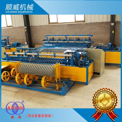 China 4m Weaving Breadth Chain Link Fence Making Machine , Chain Link Fence Equipment for sale