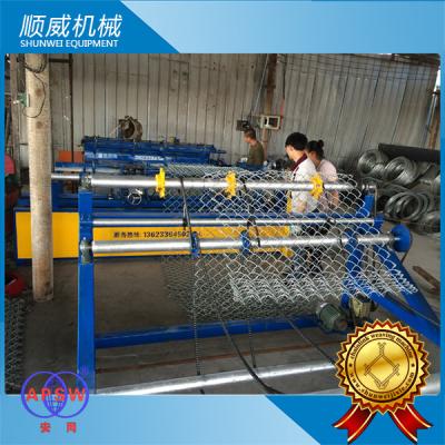 China 5.5kw Power Chain Link Mesh Machine Yellow Color 3m Weaving Breadth for sale