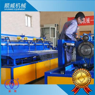 China 2m Curve Edge Full Automatic Chain Link Fence Machine Blue Color for sale