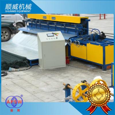 China Chain Link Wire Machine Yellow And Blue Color , Chain Link Mesh Machine for sale