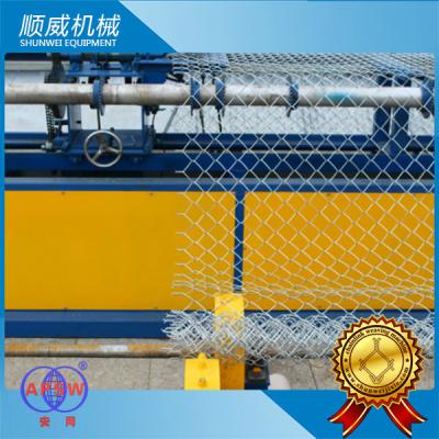 China 4m Full Automatic Chain Link Fence Machine Yellow And Blue Color for sale