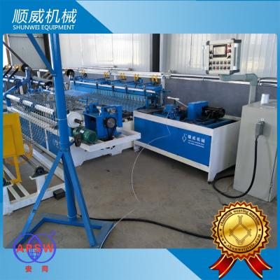 China Chain Link Fence Machine 4000MM Weaving Breadth Blue and White Color for sale