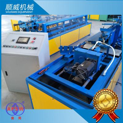 China Industrial Chain Link Fence Machine Blue Color , Chain Link Mesh Machine for sale