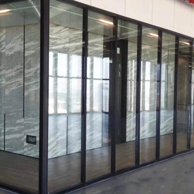 China Bank Transparent Glass Office Leisure Facilities 108mm Double Layer Sound Insulation Hospital Partition Wall Steel Fireproof Glass Materia for sale