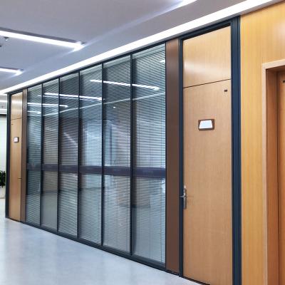 China Leisure facilities hotel restaurant all thickness steel fireproof double wall glass partition 108mm transparent material for sale