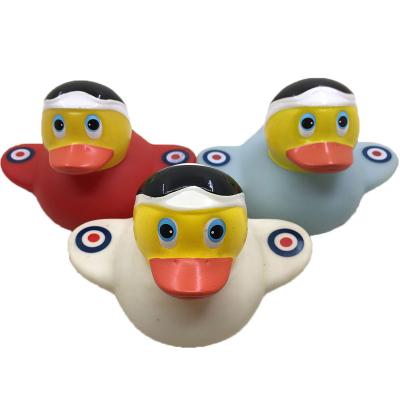 China Promotional Gifts Designer Manufacture Custom Bath Toys Eco-friendly Vinyl Spray Water Bath Duck Float Animal Baby Bath Toys For Kids for sale