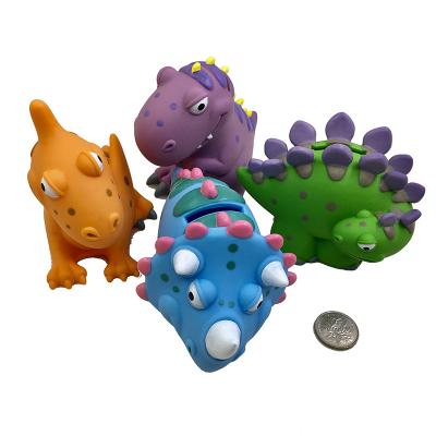 China Modern Simplicity Waterproof Vinyl Dinosaur Money Saving Box Cartoon Piggy Bank Toy for sale