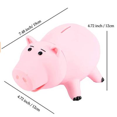 China High Quality Waterproof Cartoon Pink Pig Phone Booth, Kids Plastic Piggy Bank, Box Customized Design For Counting Coins for sale