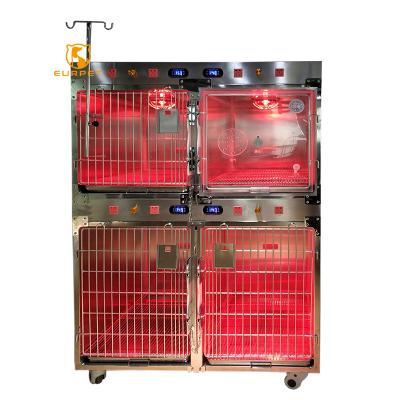 China EURPET Sustainable Professional Production Animal Use 304 Stainless Steel Veterinary Kennel ICU Cage for sale