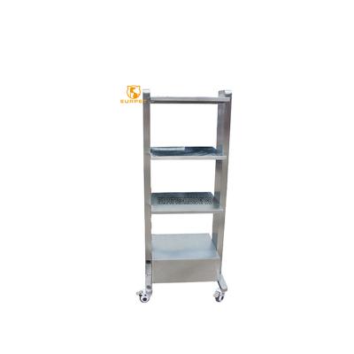 China Medical Treatment Stainless Steel Veterinary Multilayer Durable Surgical Medical Trolley EURPET Trolley for sale