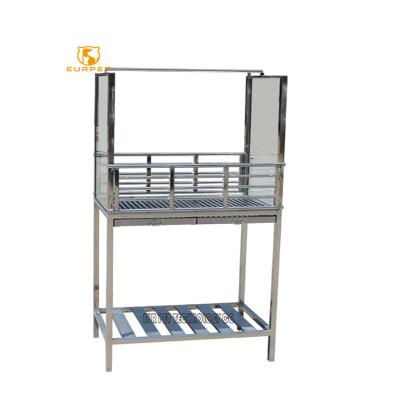 China EURPET Veterinary Veterinary Medical Table With Glass Table Movable Veterinary Infusion Baffle Operation Table With Measured for sale