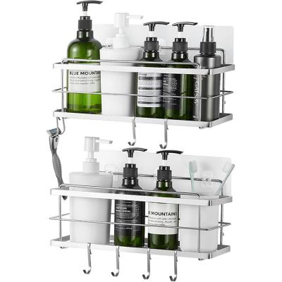 China 2 Pieces Durable Punch Rustproof Racks Without Wall Bathroom Kitchen Living Room Shower Supplies Racks for sale