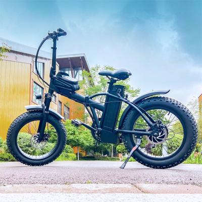 China Aluminum Alloy 20 Inch Fat Tire Electric Bike Cruiser Beach Bike 48V 500W Rear Electric Motor for sale