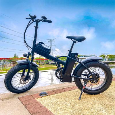 China 2021 48V 500W Aluminum Alloy Lithium Battery 10.4Ah Super Fat Tire Powered Foldable Electric Bike With Foot Rest for sale