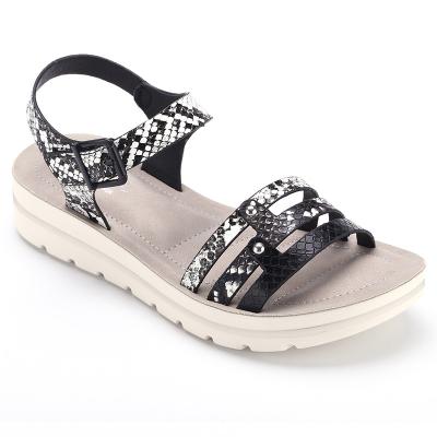 China 2021 Stylish Casual Soft Women's Sandals Insole Leather Shoe Cushioning Qualities for sale