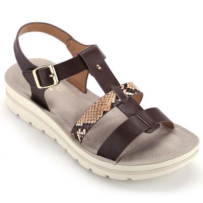 China New Summer Ladies Stylish Women Shoes Sandal Synthetic Leather Seller Damping for sale