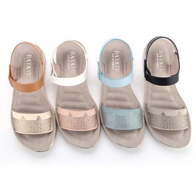 China Fashion Trend Latest Designs Ladies Ease Casual Flat Stuff Shoes Women Little Girls Sandals for sale