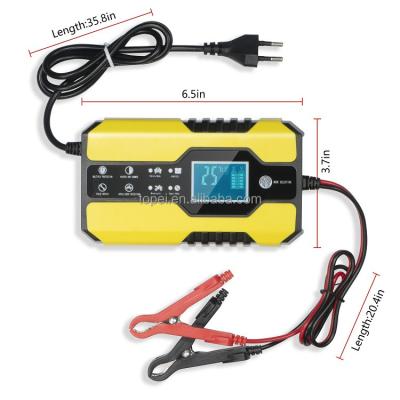 China Car Battery Charger Testers 12/24V 8A LCD Touch Screen Pulse Easy Repair Charger For Car Motorcycle Lead Acid Battery Repair Tools for sale