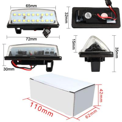 China Plastic Automotive Parts Accessories 18SMD Error Free Car Led License Plate Light For B M W For Two Canbus Free License Plate Light for sale