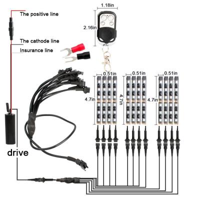 China Automobile industry 12 in1 6leds 